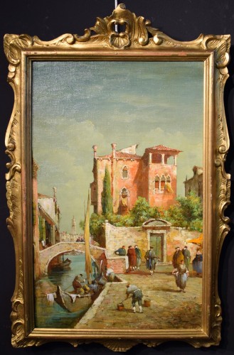 Paintings & Drawings  - Pair of Venetian views - Eugenio Bonivento - known as &quot;Zeno&quot; (1880-1956)
